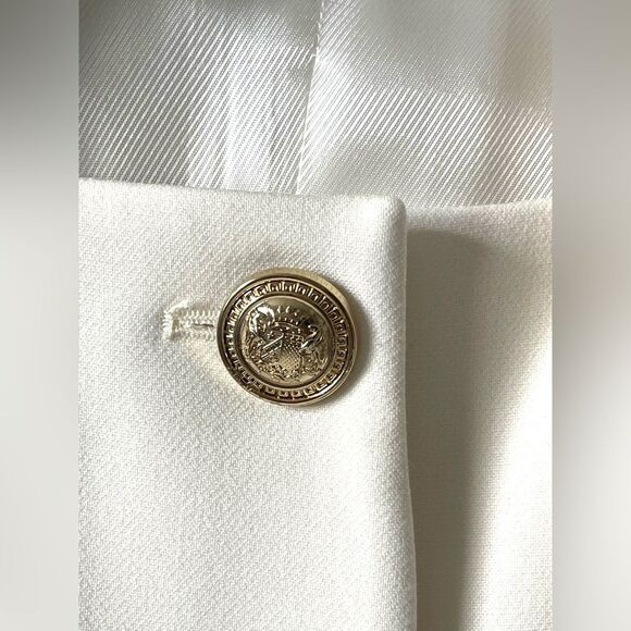 NWT ELEGANT WOMEN LONG BELTED BLAZER  color Ecru Size XS - Picture 11 of 16